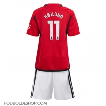 Manchester United Rasmus Hojlund #11 Hjemmebanetrøje Børn 2023-24 Kortærmet (+ Korte bukser)