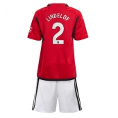 Manchester United Victor Lindelof #2 Hjemmebanetrøje Børn 2023-24 Kortærmet (+ Korte bukser)