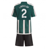 Manchester United Victor Lindelof #2 Udebanetrøje Børn 2023-24 Kortærmet (+ Korte bukser)