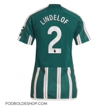 Manchester United Victor Lindelof #2 Udebanetrøje Dame 2023-24 Kortærmet