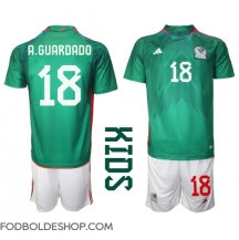 Mexico Andres Guardado #18 Hjemmebanetrøje Børn VM 2022 Kortærmet (+ Korte bukser)