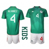 Mexico Edson Alvarez #4 Hjemmebanetrøje Børn VM 2022 Kortærmet (+ Korte bukser)