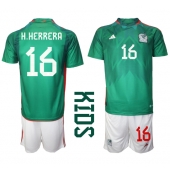 Mexico Hector Herrera #16 Hjemmebanetrøje Børn VM 2022 Kortærmet (+ Korte bukser)