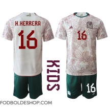 Mexico Hector Herrera #16 Udebanetrøje Børn VM 2022 Kortærmet (+ Korte bukser)