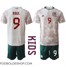 Mexico Raul Jimenez #9 Udebanetrøje Børn VM 2022 Kortærmet (+ Korte bukser)