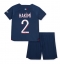 Paris Saint-Germain Achraf Hakimi #2 Hjemmebanetrøje Børn 2023-24 Kortærmet (+ Korte bukser)