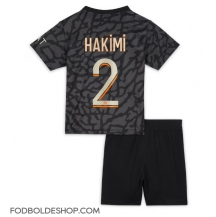 Paris Saint-Germain Achraf Hakimi #2 Tredjetrøje Børn 2023-24 Kortærmet (+ Korte bukser)