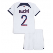 Paris Saint-Germain Achraf Hakimi #2 Udebanetrøje Børn 2023-24 Kortærmet (+ Korte bukser)