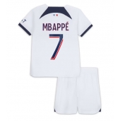 Paris Saint-Germain Kylian Mbappe #7 Udebanetrøje Børn 2023-24 Kortærmet (+ Korte bukser)