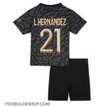 Paris Saint-Germain Lucas Hernandez #21 Tredjetrøje Børn 2023-24 Kortærmet (+ Korte bukser)