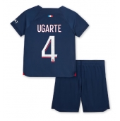 Paris Saint-Germain Manuel Ugarte #4 Hjemmebanetrøje Børn 2023-24 Kortærmet (+ Korte bukser)