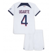 Paris Saint-Germain Manuel Ugarte #4 Udebanetrøje Børn 2023-24 Kortærmet (+ Korte bukser)