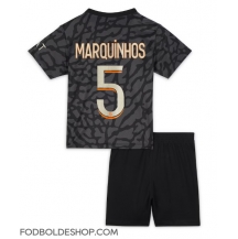 Paris Saint-Germain Marquinhos #5 Tredjetrøje Børn 2023-24 Kortærmet (+ Korte bukser)