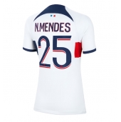 Paris Saint-Germain Nuno Mendes #25 Udebanetrøje Dame 2023-24 Kortærmet