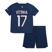 Paris Saint-Germain Vitinha Ferreira #17 Hjemmebanetrøje Børn 2023-24 Kortærmet (+ Korte bukser)