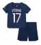 Paris Saint-Germain Vitinha Ferreira #17 Hjemmebanetrøje Børn 2023-24 Kortærmet (+ Korte bukser)
