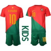 Portugal Bernardo Silva #10 Hjemmebanetrøje Børn VM 2022 Kortærmet (+ Korte bukser)