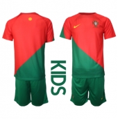 Portugal Hjemmebanetrøje Børn VM 2022 Kortærmet (+ Korte bukser)