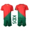 Portugal Hjemmebanetrøje Børn VM 2022 Kortærmet (+ Korte bukser)