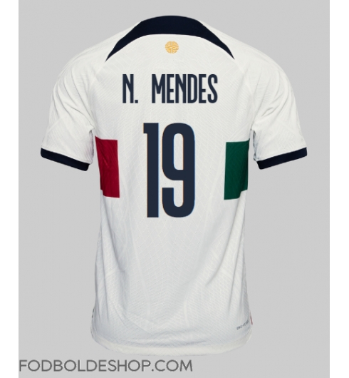 Portugal Nuno Mendes #19 Udebanetrøje VM 2022 Kortærmet