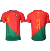 Portugal Pepe #3 Hjemmebanetrøje VM 2022 Kortærmet