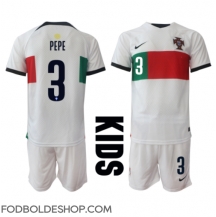 Portugal Pepe #3 Udebanetrøje Børn VM 2022 Kortærmet (+ Korte bukser)
