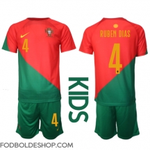 Portugal Ruben Dias #4 Hjemmebanetrøje Børn VM 2022 Kortærmet (+ Korte bukser)