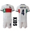 Portugal Ruben Dias #4 Udebanetrøje Børn VM 2022 Kortærmet (+ Korte bukser)