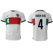 Portugal Ruben Dias #4 Udebanetrøje VM 2022 Kortærmet