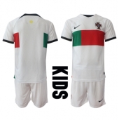 Portugal Udebanetrøje Børn VM 2022 Kortærmet (+ Korte bukser)