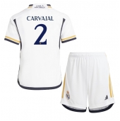Real Madrid Daniel Carvajal #2 Hjemmebanetrøje Børn 2023-24 Kortærmet (+ Korte bukser)