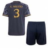 Real Madrid Eder Militao #3 Udebanetrøje Børn 2023-24 Kortærmet (+ Korte bukser)