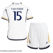 Real Madrid Federico Valverde #15 Hjemmebanetrøje Børn 2023-24 Kortærmet (+ Korte bukser)