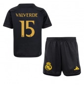 Real Madrid Federico Valverde #15 Tredjetrøje Børn 2023-24 Kortærmet (+ Korte bukser)