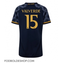 Real Madrid Federico Valverde #15 Udebanetrøje Dame 2023-24 Kortærmet