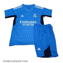 Real Madrid Målmand Udebanetrøje Børn 2023-24 Kortærmet (+ Korte bukser)