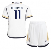 Real Madrid Rodrygo Goes #11 Hjemmebanetrøje Børn 2023-24 Kortærmet (+ Korte bukser)