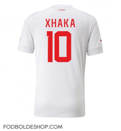Schweiz Granit Xhaka #10 Udebanetrøje VM 2022 Kortærmet