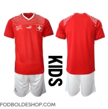 Schweiz Hjemmebanetrøje Børn VM 2022 Kortærmet (+ Korte bukser)