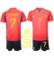 Spanien Alvaro Morata #7 Hjemmebanetrøje Børn VM 2022 Kortærmet (+ Korte bukser)