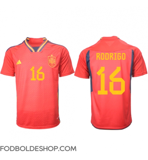 Spanien Rodri Hernandez #16 Hjemmebanetrøje VM 2022 Kortærmet