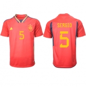 Spanien Sergio Busquets #5 Hjemmebanetrøje VM 2022 Kortærmet