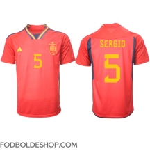 Spanien Sergio Busquets #5 Hjemmebanetrøje VM 2022 Kortærmet