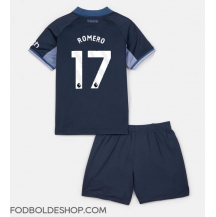 Tottenham Hotspur Cristian Romero #17 Udebanetrøje Børn 2023-24 Kortærmet (+ Korte bukser)