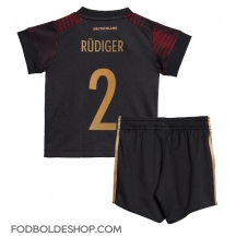 Tyskland Antonio Rudiger #2 Udebanetrøje Børn VM 2022 Kortærmet (+ Korte bukser)