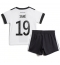 Tyskland Leroy Sane #19 Hjemmebanetrøje Børn VM 2022 Kortærmet (+ Korte bukser)