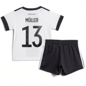 Tyskland Thomas Muller #13 Hjemmebanetrøje Børn VM 2022 Kortærmet (+ Korte bukser)